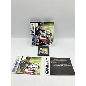 Tiger Woods PGA Tour 2000 (Nintendo Game Boy Color, 1999) Complete With Manual